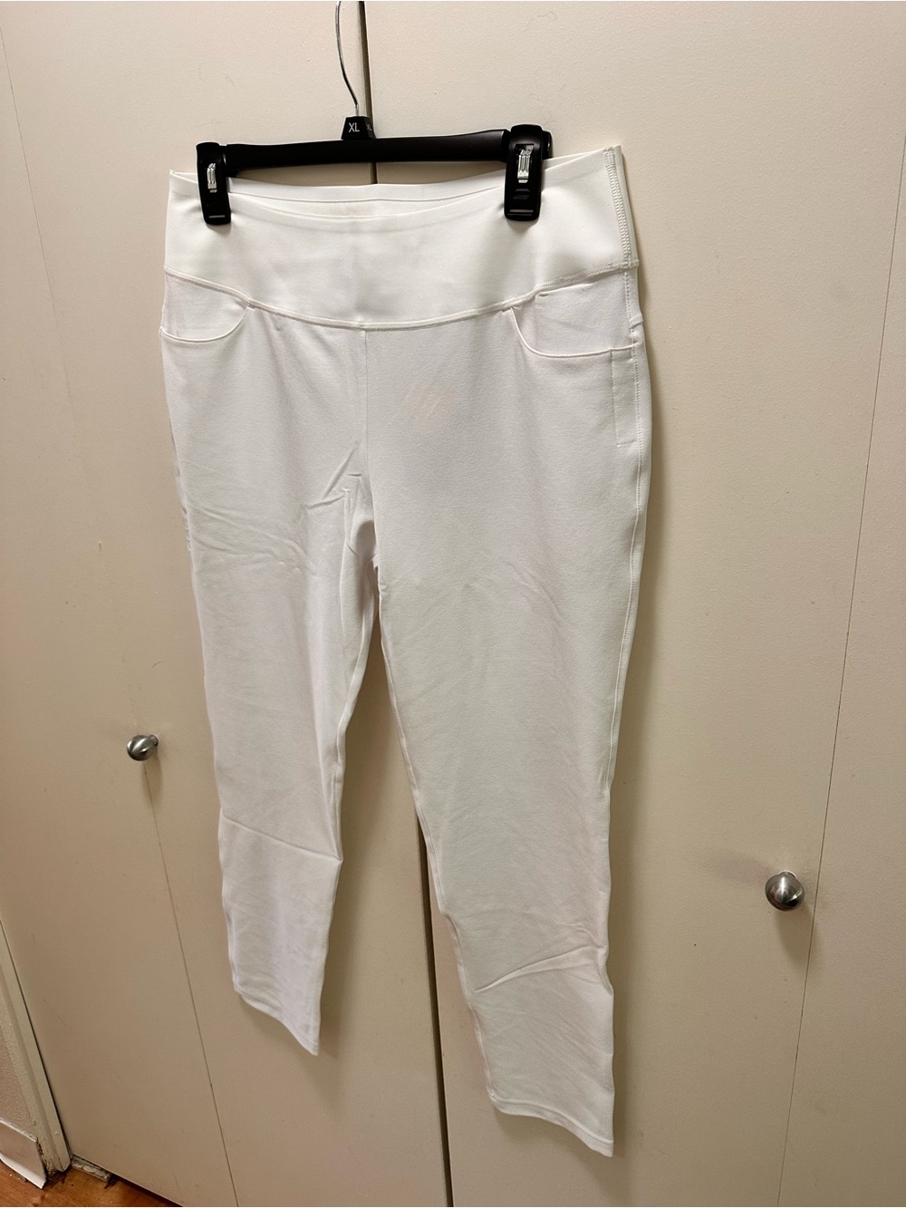 PUMA Women’s White Pants UPF 50+ Pull On Pockets Slim Ankle XL